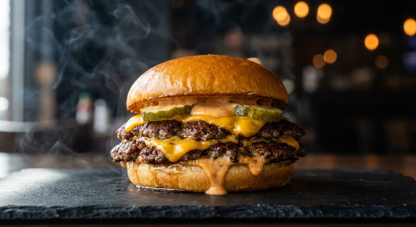 The perfect double smash burger